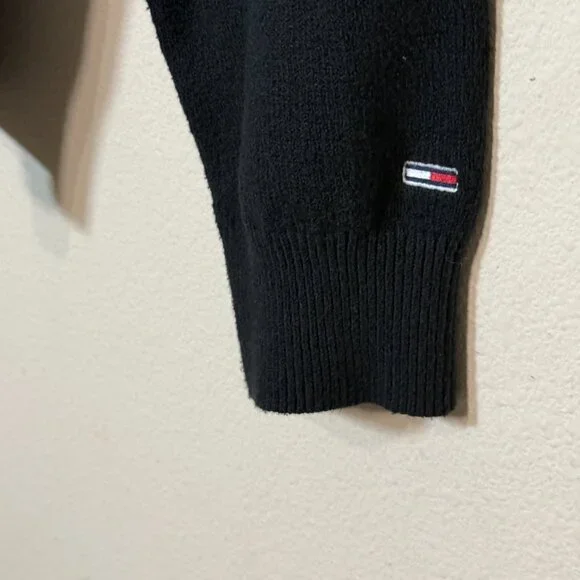 Tommy Hilfiger Cardigan Stripe Graphic Tommy Jeans Man Black White M - Picture 3 of 9